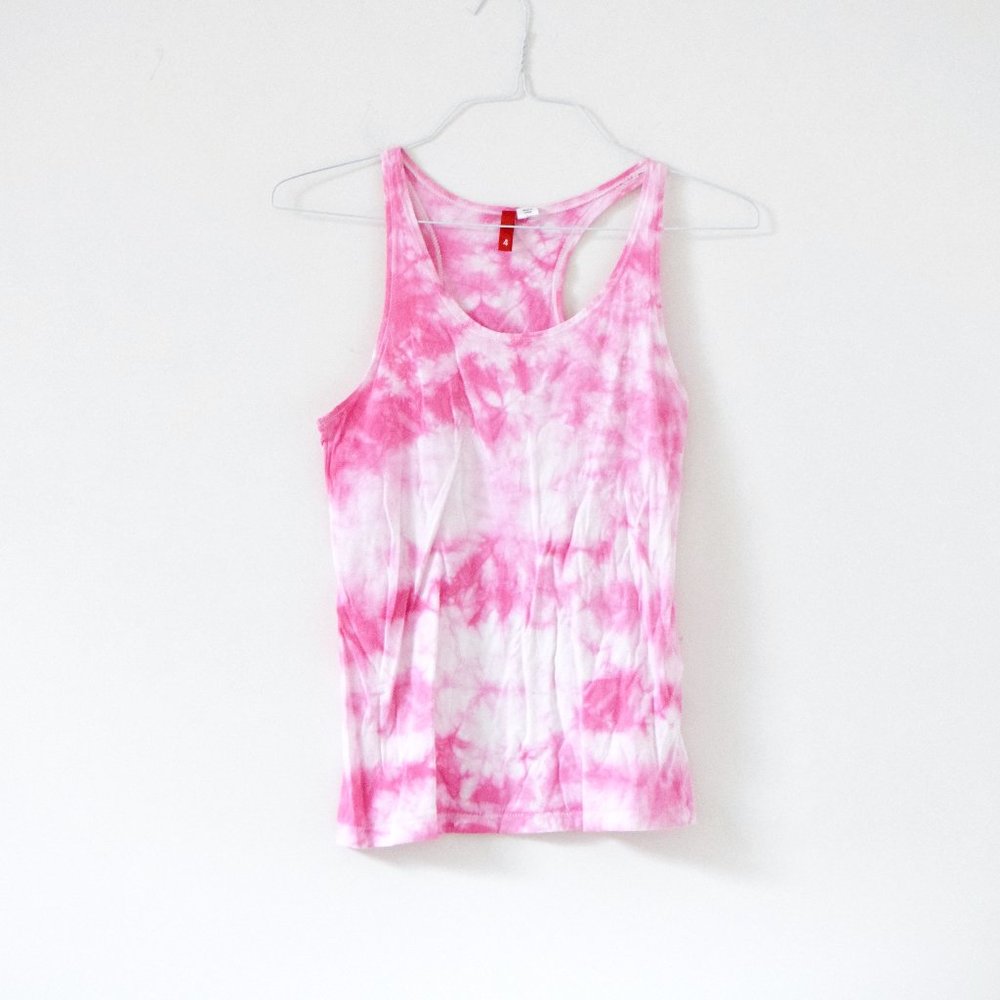 H&M DIVIDED Pink Tie Dye Racerback Tank Top | Size 4